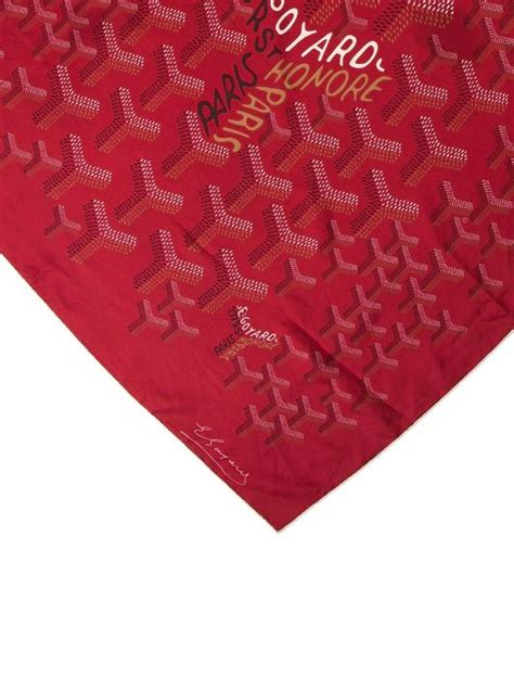 goyard scarf red|Goyard silk road scarves.